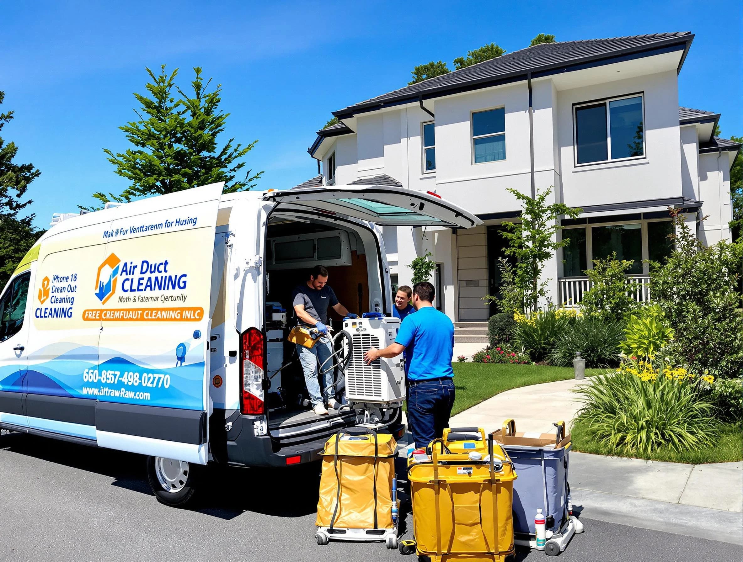 Tecumseh Air Duct Cleaning technician performing professional air duct cleaning in Tecumseh