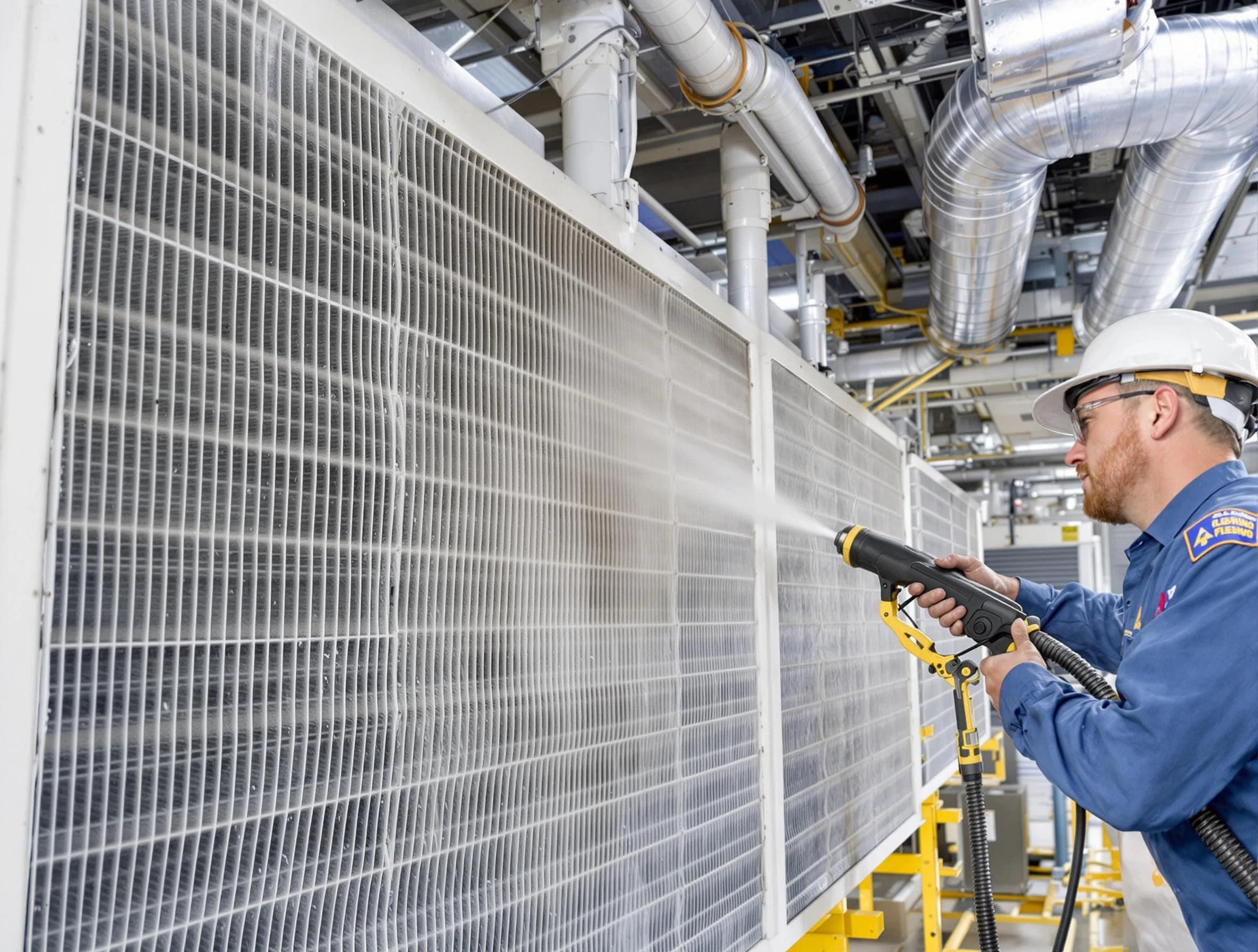 Professional commercial coil cleaning by Tecumseh Air Duct Cleaning in Tecumseh