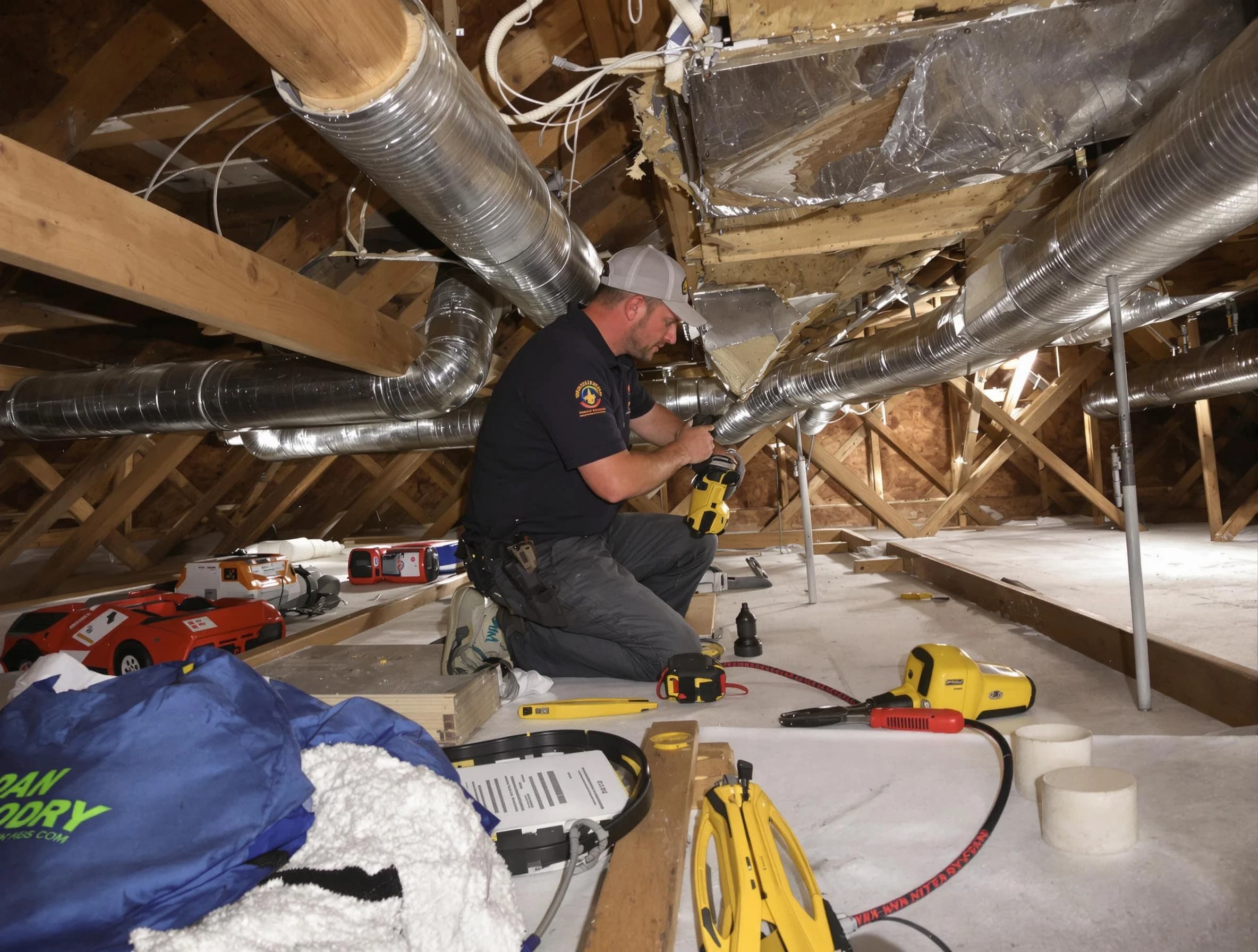 Professional air duct repair by Tecumseh Air Duct Cleaning in Tecumseh
