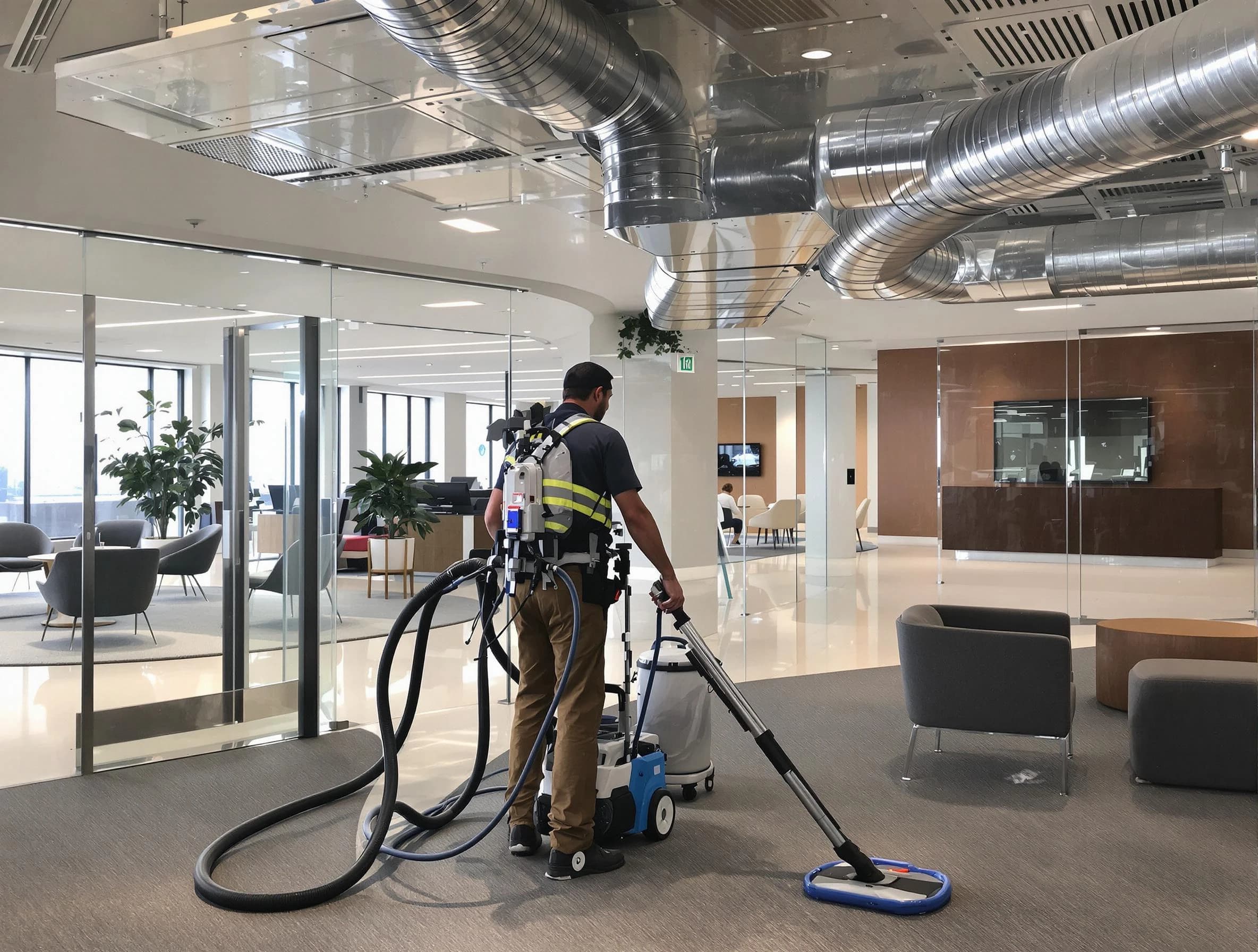 Commercial duct cleaning service by Tecumseh Air Duct Cleaning in Tecumseh