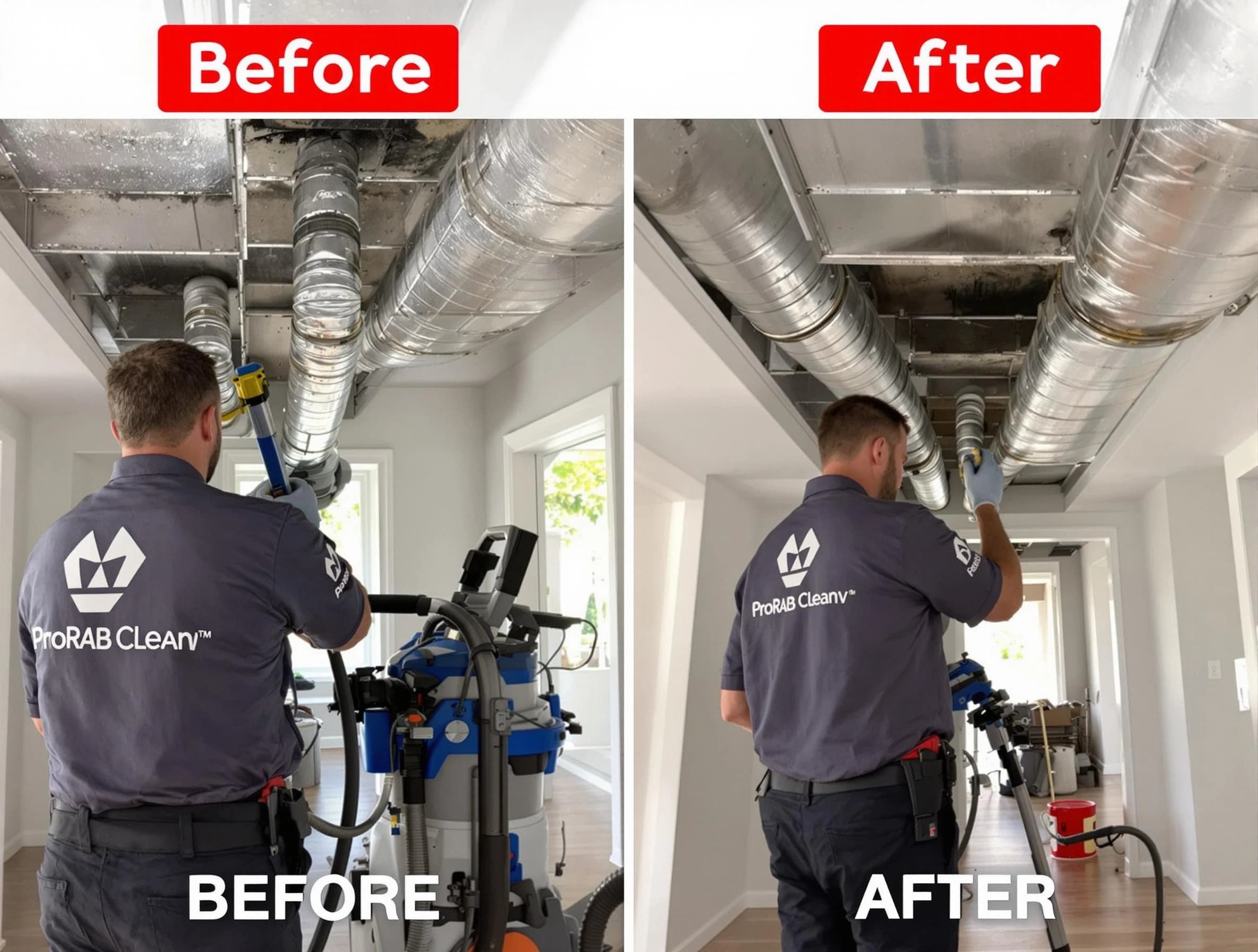 Tecumseh Air Duct Cleaning expert performing thorough residential duct cleaning in a Tecumseh home